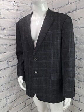 Joseph Abboud Heritage Men's Blazer Sport Coat Zignone Wool Check 2Btn Size 46R